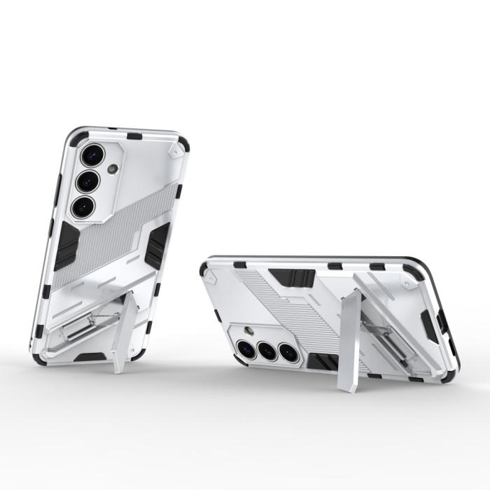 Bild 2, Samsung Galaxy S25 Skal Kickstand Hybrid Armor Vit