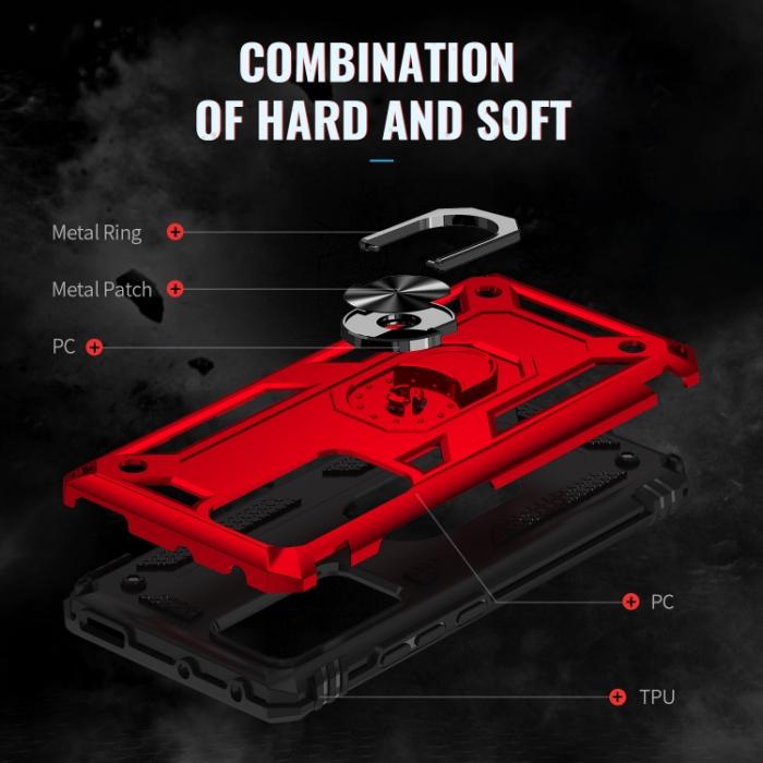Bild 5, Xiaomi 12 Pro Skal Ring Hybrid Armor Röd