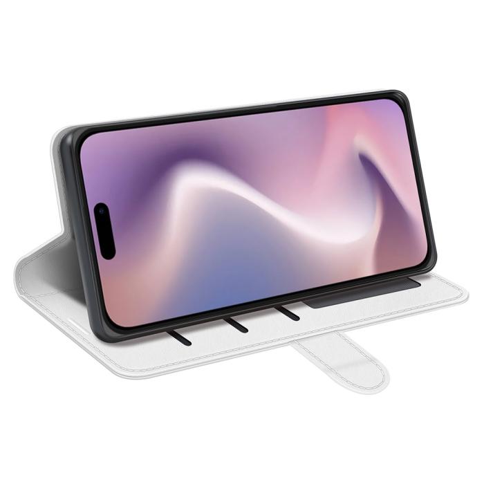 Bild 3, iPhone 16 Pro Fodral Crazy Horse Vit