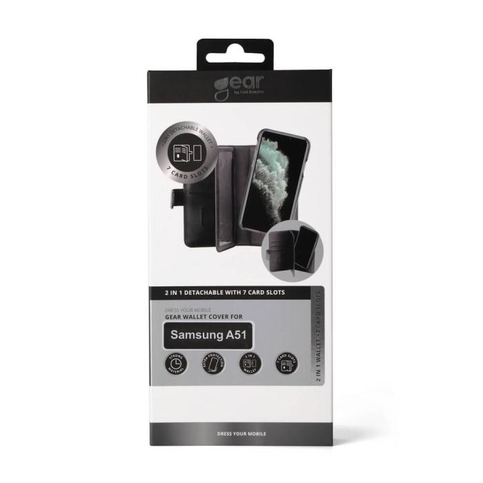 Bild 2, GEAR Samsung Galaxy A51 2in1 Magnet Fodral / Skal Flerfack Svart