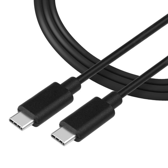 Bild 1, Tactical 1m 15W 3A USB-C/USB-C Laddkabel Smooth Svart