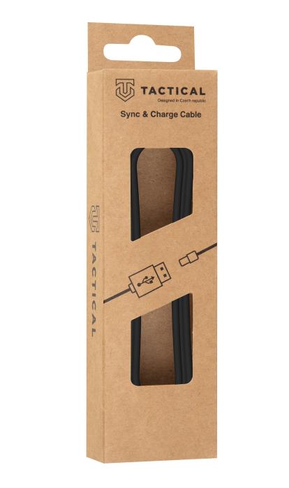 Bild 2, Tactical 1m 15W 3A USB-C/USB-C Laddkabel Smooth Svart