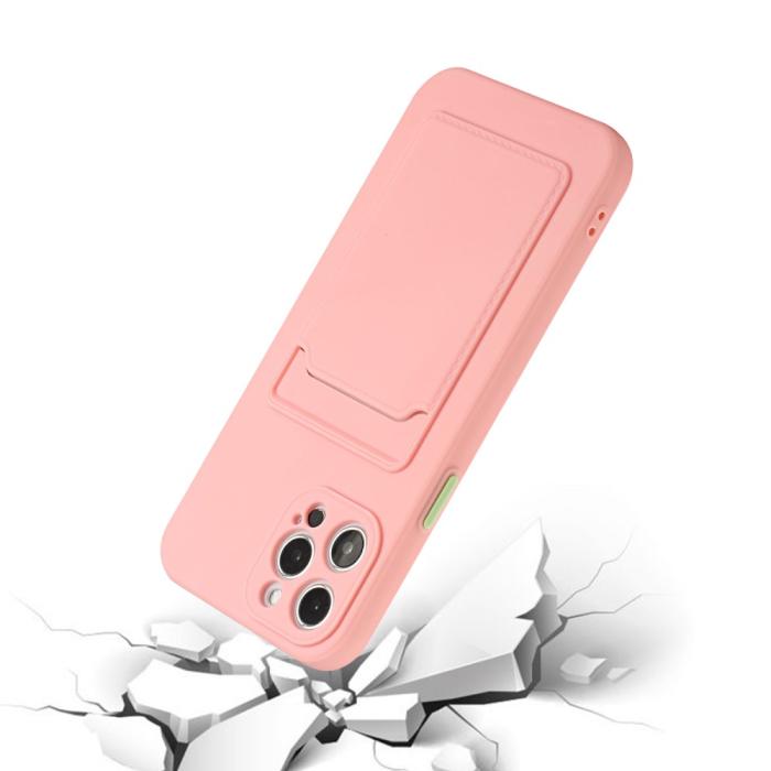Bild 5, iPhone 13 Pro Skal Med Kortfack Ljus Rosa