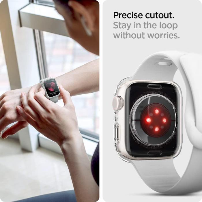 Bild 5, Spigen Apple Watch 44/45 mm Skal Liquid Crystal Transparent