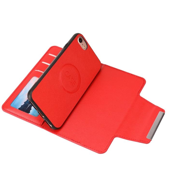 Bild 5, iPhone 7/8/SE 2in1 Magnet Fodral / Skal Röd