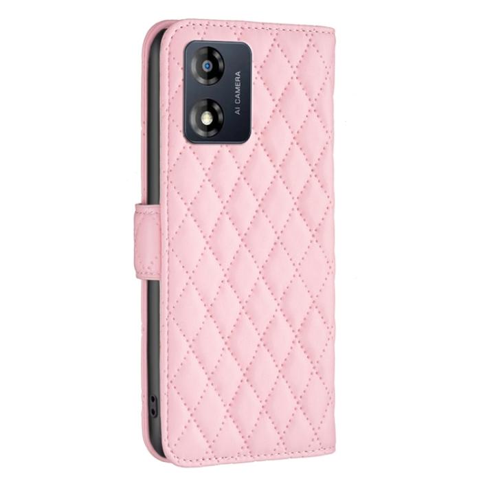Bild 3, Motorola Moto E13 Fodral Diamond Läder Rosa