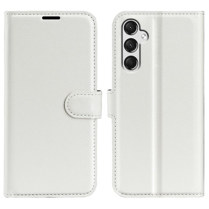 Bild 1, Samsung Galaxy A25 5G Fodral Litchi Läder Vit