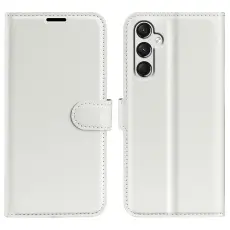 Samsung Galaxy A25 5G Fodral Litchi Läder Vit