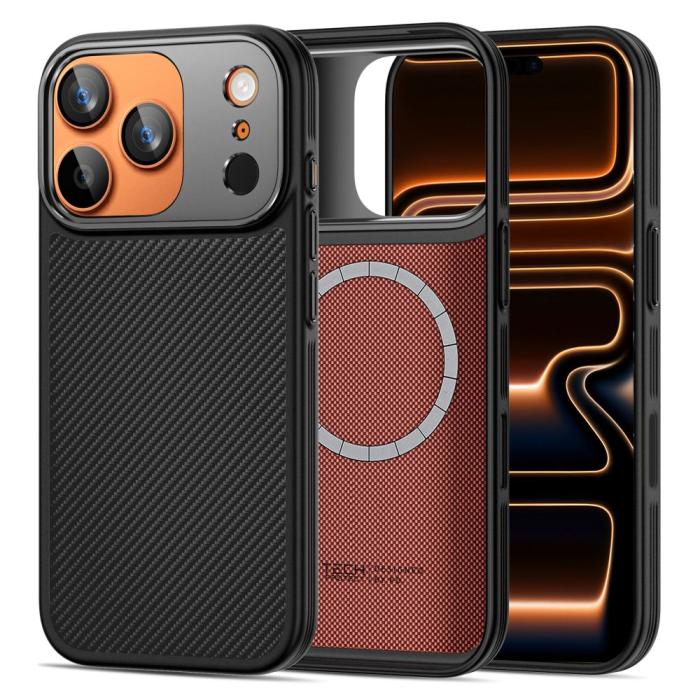 Bild 3, Tech-Protect iPhone 17 Pro Skal MagSafe Kevlar Aramid Svart