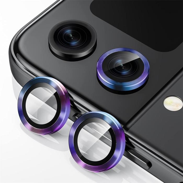 Bild 1, ENKAY Galaxy Z Flip 5 Linsskydd Aluminium Härdat Glas Fade