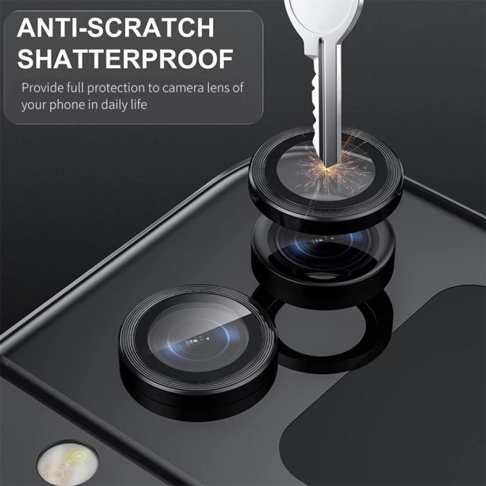 Bild 2, ENKAY Galaxy Z Flip 5 Linsskydd Aluminium Härdat Glas Fade
