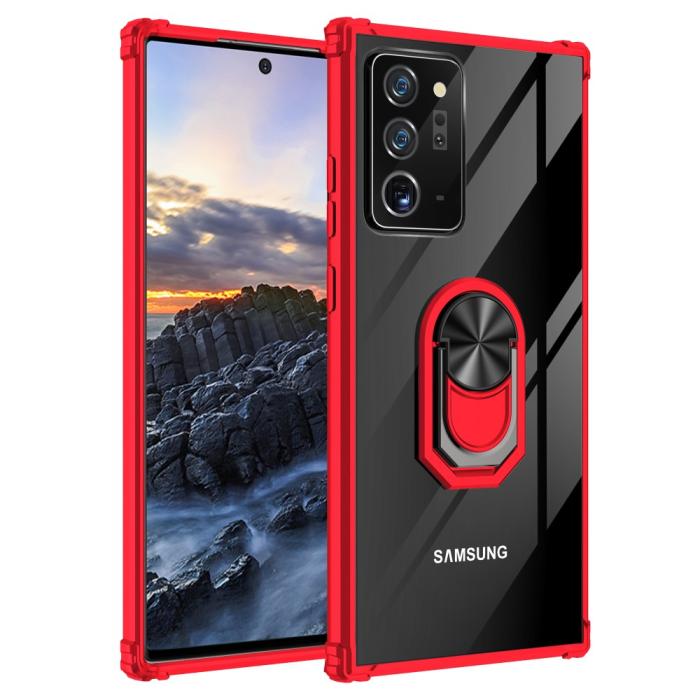 Bild 1, Samsung Galaxy S21 Ultra - Shockproof Ring Skal - Röd