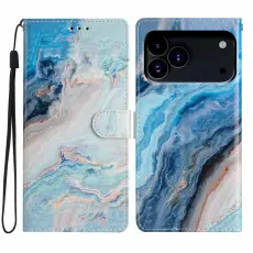 iPhone 17 Pro Fodral Med Tryck Bl&aring; Marmor