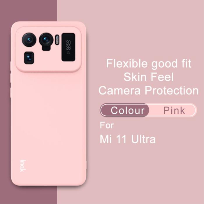 Bild 5, Xiaomi Mi 11 Ultra - IMAK Skin Touch Skal - Ljus Rosa