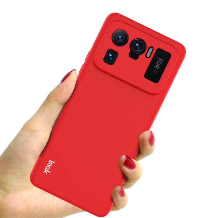 Bild 4, Xiaomi Mi 11 Ultra - IMAK Skin Touch Skal - Röd