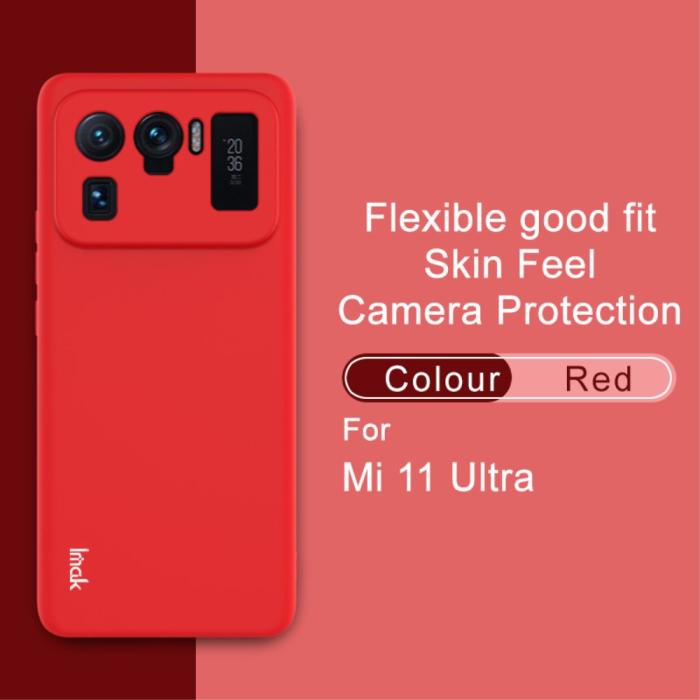 Bild 5, Xiaomi Mi 11 Ultra - IMAK Skin Touch Skal - Röd
