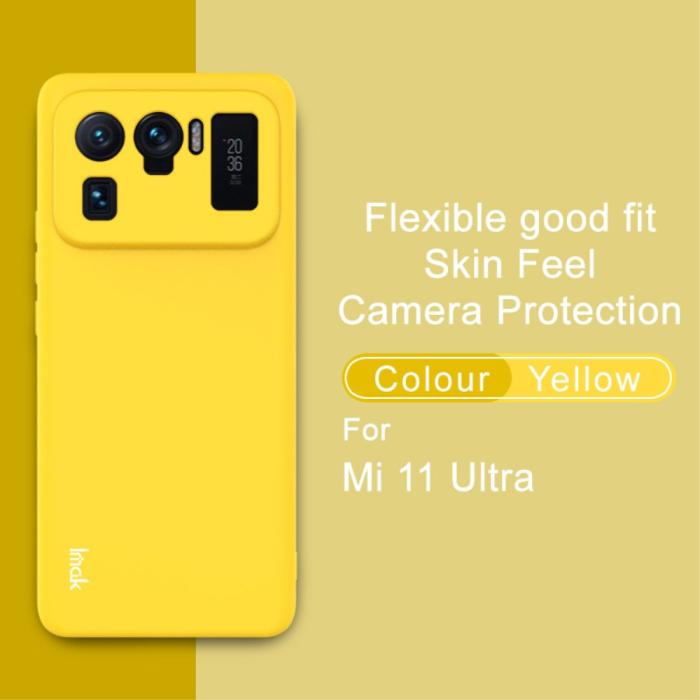 Bild 5, Xiaomi Mi 11 Ultra - IMAK Skin Touch Skal - Gul