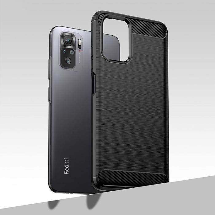 Bild 4, Tech-Protect Xiaomi Redmi Note 10S Skal Borstad Stål Textur Svart