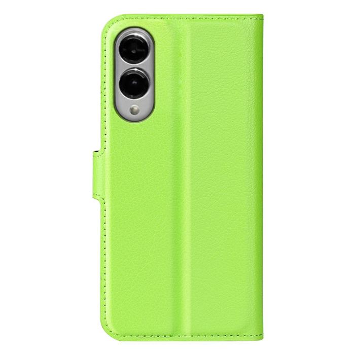 Bild 6, Samsung Galaxy S25 Edge Fodral Litchi Läder Grön