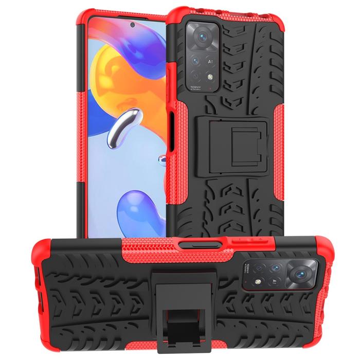 Bild 1, Xiaomi Redmi Note 11 Pro 5G Skal Stöttåligt med Stöd Röd