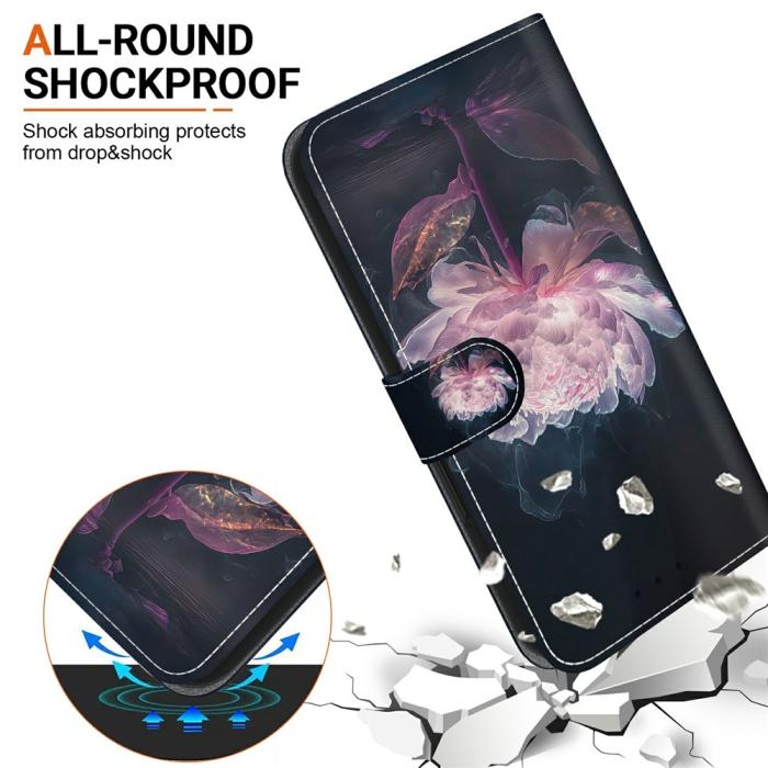 Bild 3, Samsung Galaxy A27 5G Fodral Läder Blomma Rosa