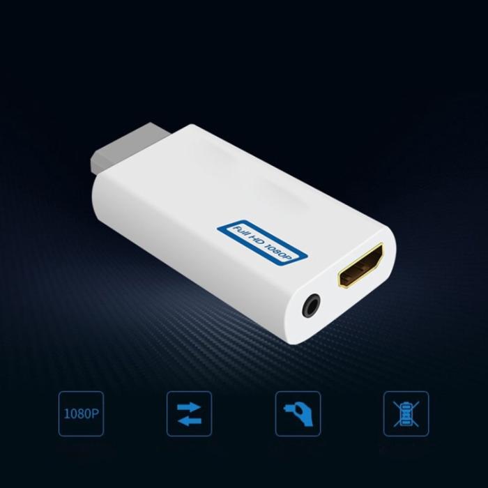 Bild 6, Wii till HDMI Adapter 1080p För Nintendo Wii Vit