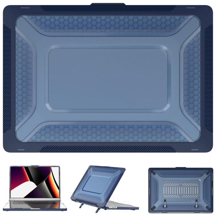 Bild 2, MacBook Pro 16 2021-2023 Skal Med Kickstand Safirblå
