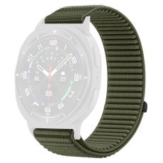 Galaxy Watch 8 46/44/40 mm Armband Nylon Loop M&ouml;rk Gr&ouml;n