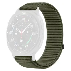 Galaxy Watch 8 46/44/40 mm Armband Nylon Loop M&ouml;rk Gr&ouml;n