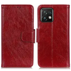 Motorola Edge 40 Pro 5G Fodral Split L&auml;der R&ouml;d