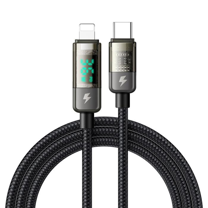 Bild 1, Mcdodo 1.2m 36W PD USB-C - Lightning Auto Off Kabel Svart