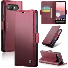 CASEME Google Pixel 9a Fodral RFID L&auml;der R&ouml;d