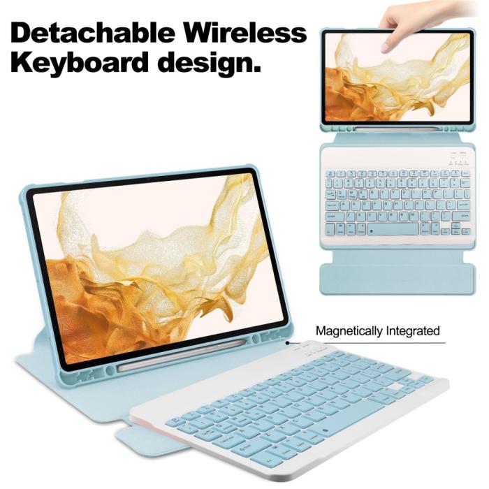 Bild 4, Samsung Galaxy Tab S10 Plus Fodral 360° Rotation Blå
