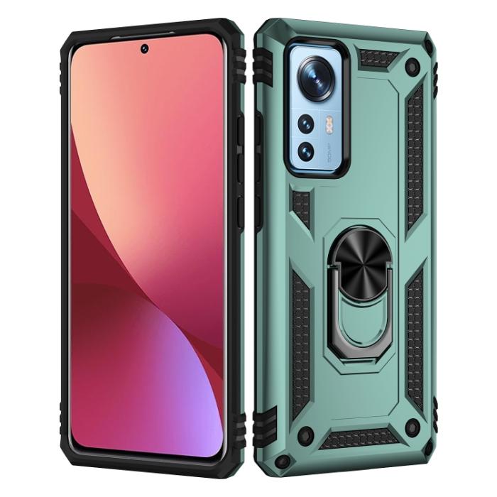 Bild 2, Xiaomi 12 Pro Skal Ring Hybrid Armor Mörk Grön