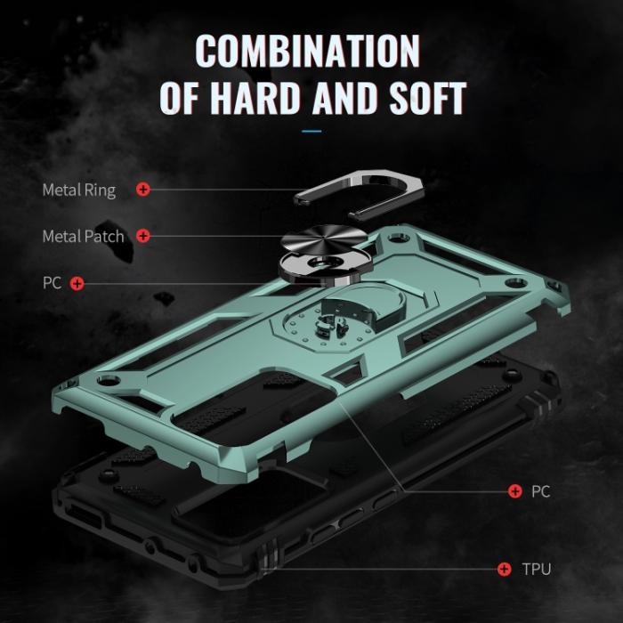 Bild 5, Xiaomi 12 Pro Skal Ring Hybrid Armor Mörk Grön