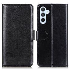 Samsung Galaxy A16 Fodral Crazy Horse L&auml;der Svart