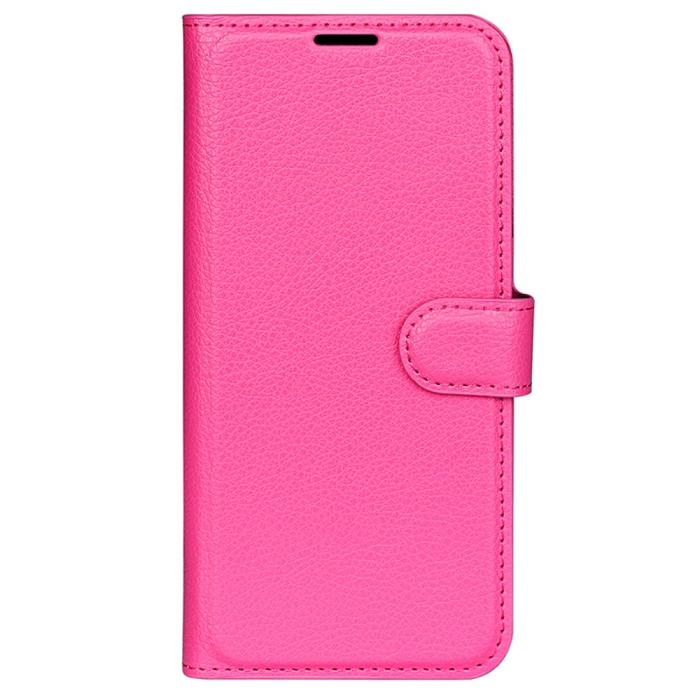 Bild 5, Motorola Edge 50 Pro 5G Litchi Läder Fodral Rosa