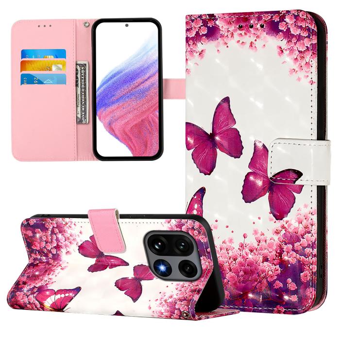 Bild 2, OnePlus 15 Fodral Med Tryck Rosa Fjäril