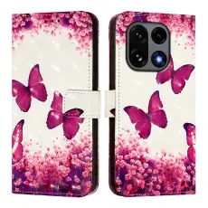OnePlus 15 Fodral Med Tryck Rosa Fj&auml;ril