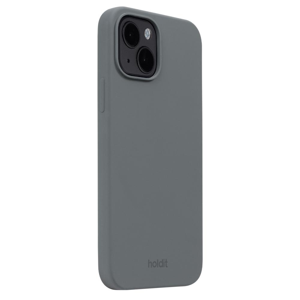 holdit iPhone 14/13 Mobilskal Silikon Space Gray