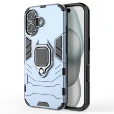 iPhone 16 Skal Hybrid Ring Armor Bl&aring;
