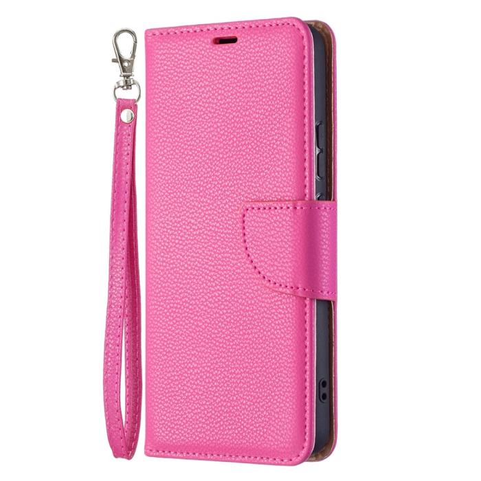 Bild 4, Samsung Galaxy S22 Plus Fodral Litchi Textur Läder Rosa