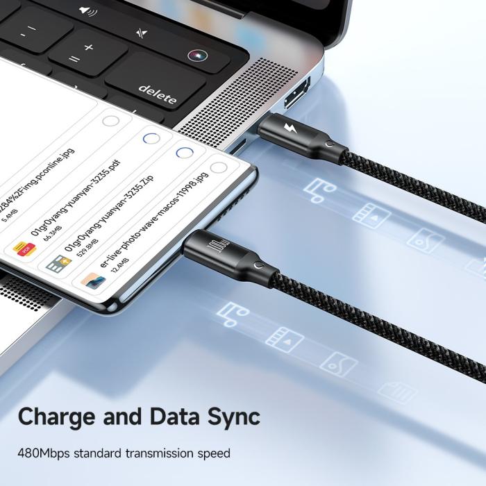 Bild 5, Mcdodo 1.2m 3in1 USB-C Till USB-C 100W/Lightning/Apple Watch