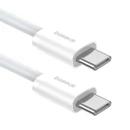 Baseus 1m 30W PD USB-C - USB-C Kabel Superior Series 2 Vit