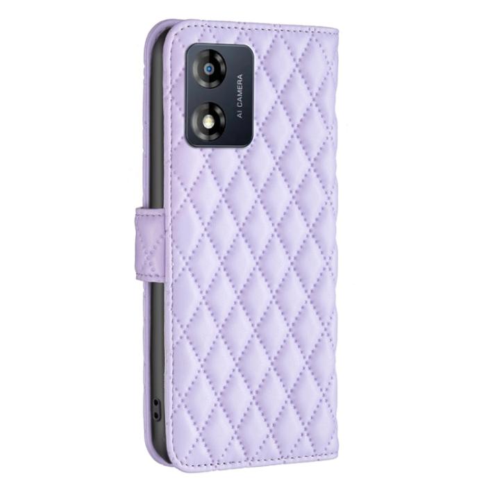 Bild 3, Motorola Moto E13 Fodral Diamond Läder Lila