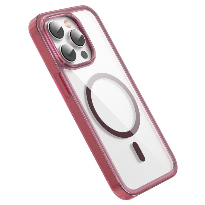 Bild 3, ColorPop iPhone 14 Pro Max Skal CH MagSafe Transparent/Röd