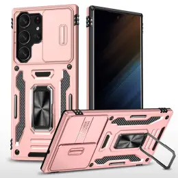 Samsung Galaxy S23 Ultra Skal Hybrid Ring Armor Roséguld