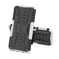 Samsung A7 (2018) | Ultimata st&ouml;tt&aring;liga skalet med st&ouml;d | Vit