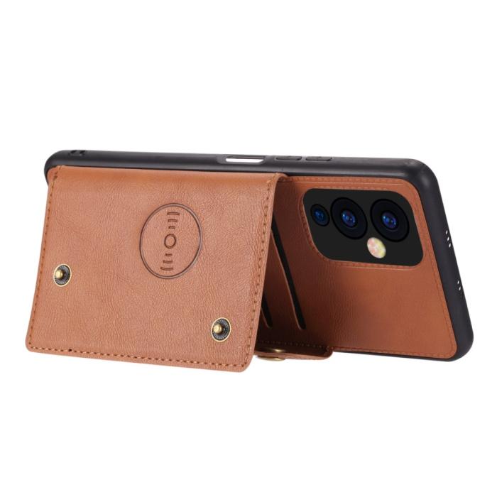 Bild 3, Xiaomi Mi 11i - Läder Skal Med Kortfack Och Magnet - Brun
