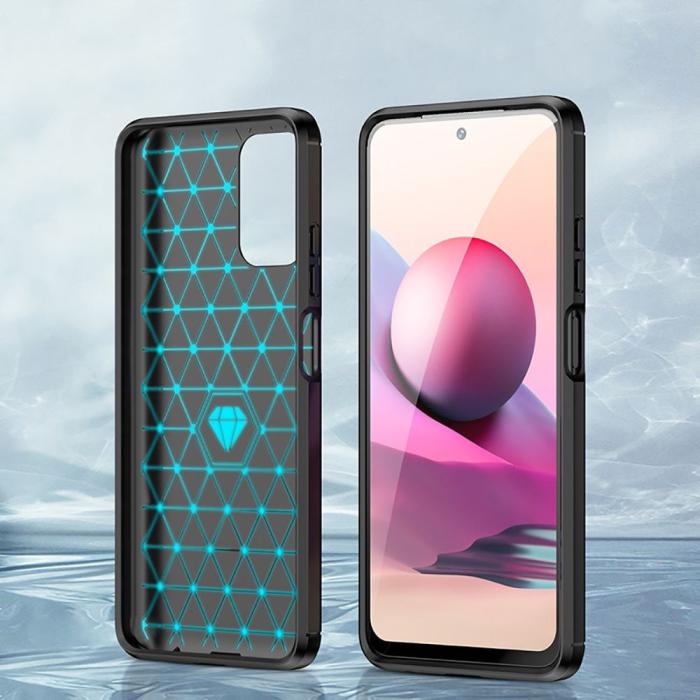 Bild 5, Tech-Protect Xiaomi Redmi Note 10S Skal Borstad Stål Textur Svart